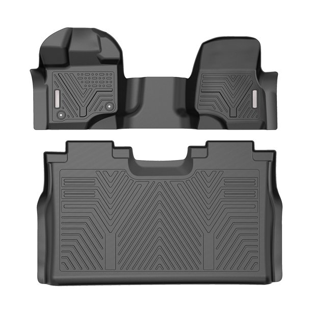 For 15 20 Ford F 150 Super Crew Cab Floor Mats Liner All Weather 2pcs F R Set Walmart Com