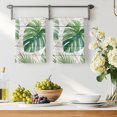 thumbnail image 3 of Green Monstera Leaves Kitchen Towels Set of 4, Grey Wooden Tropical Summer Botanical Absorbent Dish Towels for Kitchen, Microfiber Hand Towel, Quick Drying Tea Towel for Cleaning Dishcloths, 3 of 7