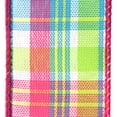thumbnail image 2 of Spring Bertie Plaid Wired Ribbon, 1-1/2-inch, 10-yard, Fuchsia, 2 of 3