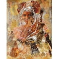 thumbnail image 2 of Wiley, Marta 26x32 Gold Ornate Wood Framed with Double Matting Museum Art Print Titled - Tan African Dreams, 2 of 4