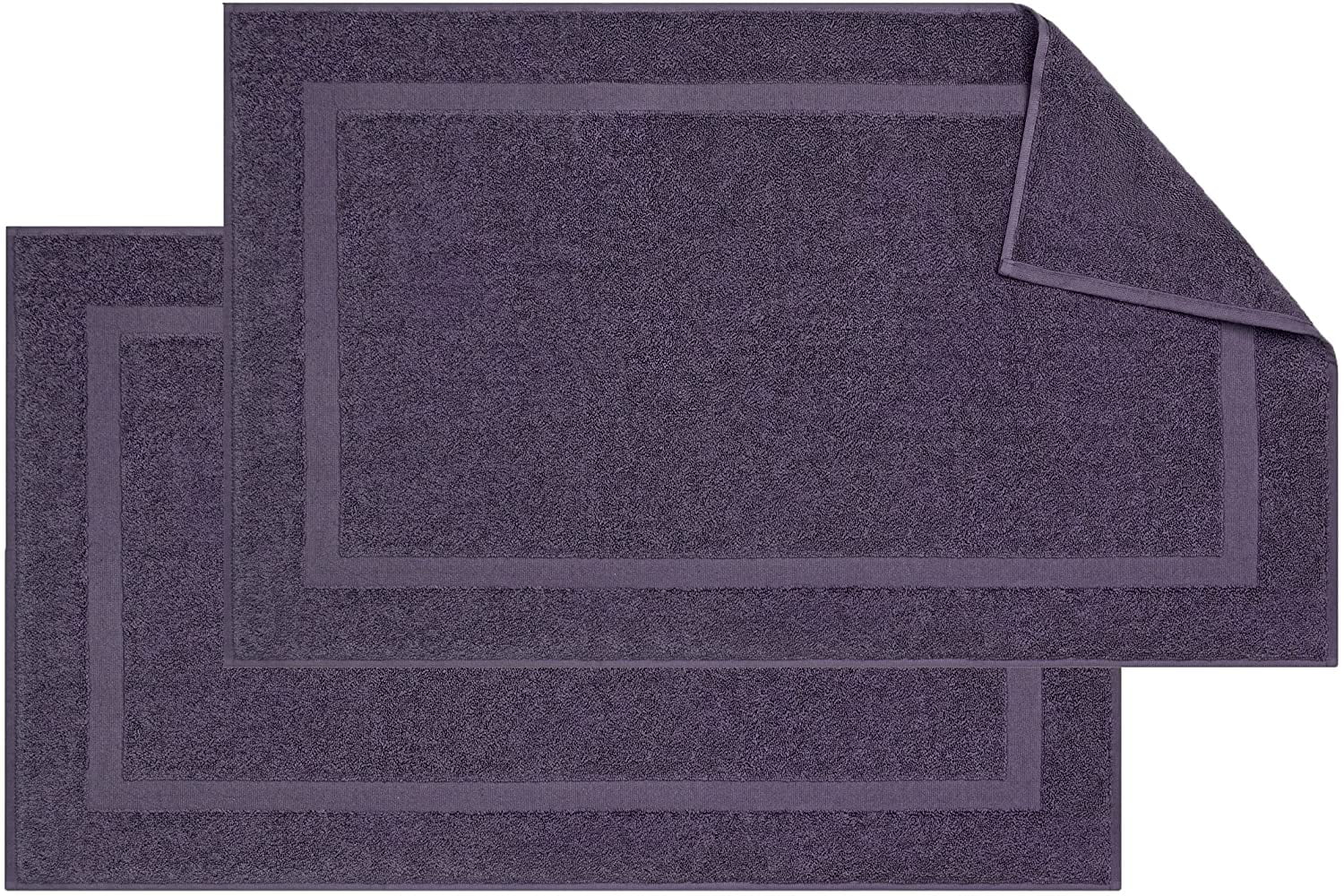 Adobella 2 Premium Turkish Bath Mats, 100 Combed Turkish Cotton, 800