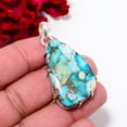 thumbnail image 4 of Copper Magnesite Turquoise Gemstone 925 Sterling Silver Pendant 1.90 P99313, Christmas Gift, 4 of 4
