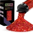 thumbnail image 2 of Halloween Craft Glitter 1.76 Ounces Red Iridescent for Party Decorations Nail Art Modeling Material Tumblers Resin Holiday Diy Projects, 2 of 7