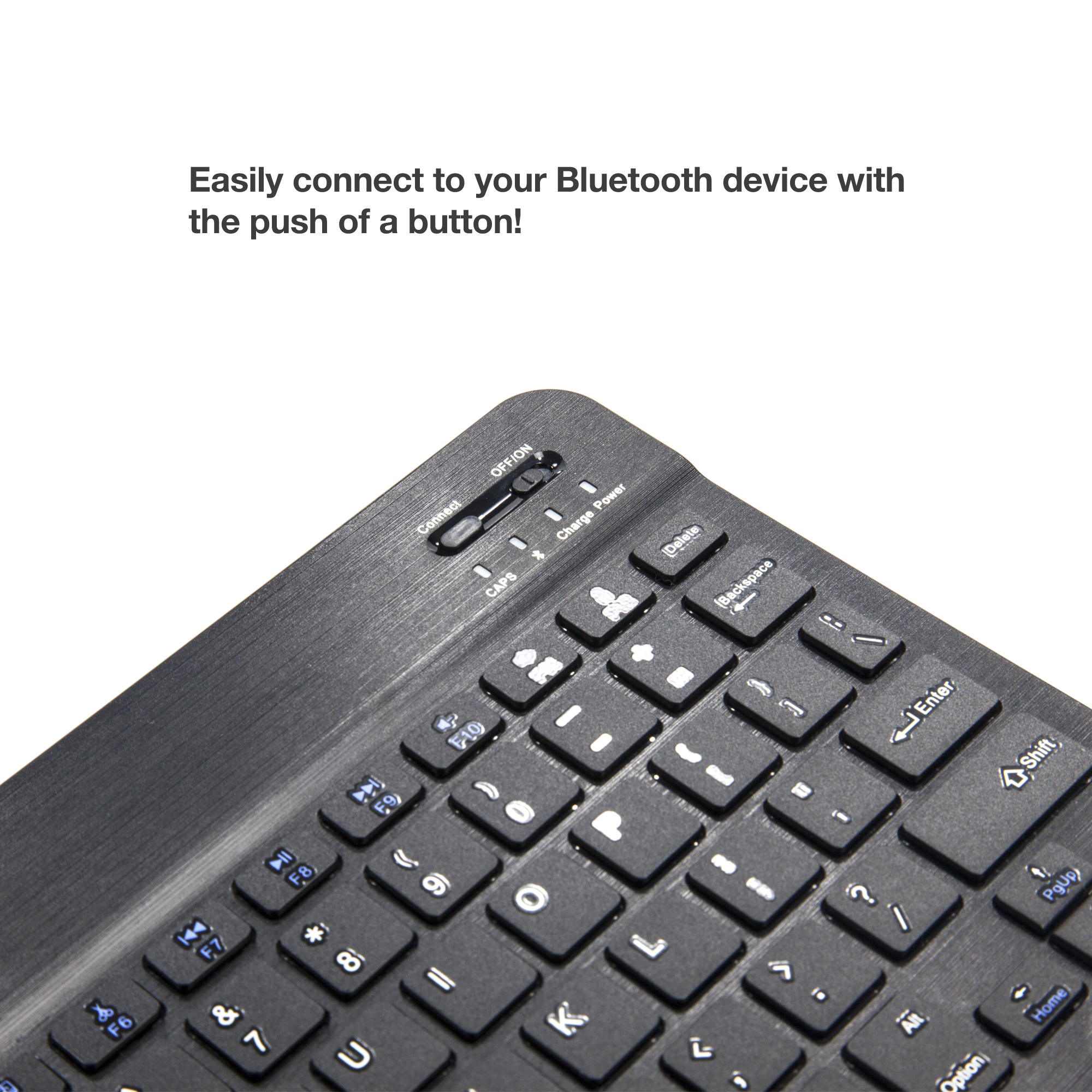 Barnes & Noble Nook Tablet 10.1" Keyboard, BoxWave [SlimKeys Bluetooth Keyboard] Portable Keyboard with Integrated Commands for Barnes & Noble Nook Tablet 10.1" - Jet Black