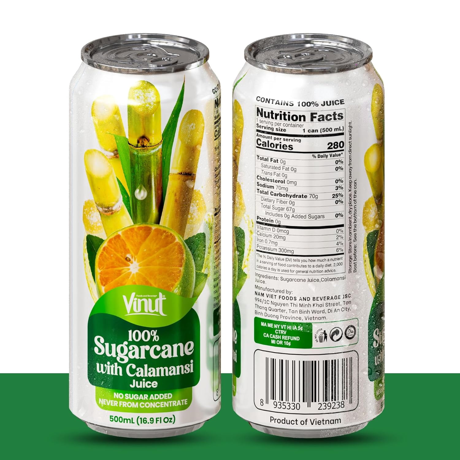 VINUT 16.9 fl oz 100% Sugarcane juice drink – Not from Concentrate