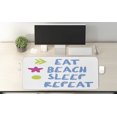 thumbnail image 2 of Saying Computer Mouse Pad, Typography Doodle Eat Beach Sleep Repeat Motive Message, Rectangle Non-Slip Rubber Mousepad X-Large, 35" x 15" Gaming Size, White Multicolor, by Ambesonne, 2 of 2