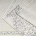 thumbnail image 5 of Flowpartex Grey Natural Linen Embroidered Window Curtains 2 Panels, Floral Medallion Pattern Embroidery Grommet Top Rustic Linen Curtain Panels for Bedroom, 95"Lx42"W, 5 of 5