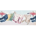 thumbnail image 2 of Retro Clothes Drying Line Wind Blue Sky Vintage Wallpaper Border Paint by Design, Roll 15' x 10'', 2 of 3