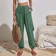 thumbnail image 3 of SIYUDAN Pants For Women Casual Pants Women Green Adult Baggy Pants Women Loose Womens Pants Women'S Wide Leg Pants Womens Summer Pants, 3 of 6