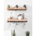 thumbnail image 2 of Rustic Luxe Tiered Wall Mounted Wine Rack and Stemware Holder Set, 2 of 3
