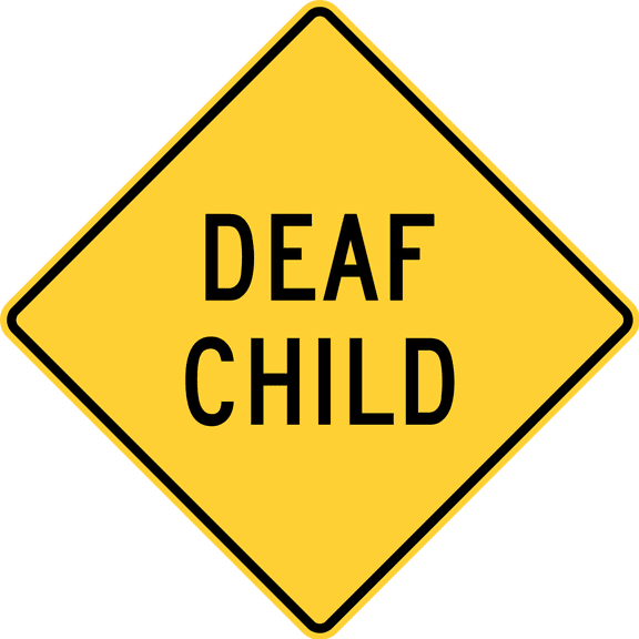 Traffic & Warehouse Signs - Deaf child, Delaware - Weather Approved Aluminum Street Sign, 0.04 Thickness - 10" X 7"