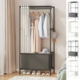 thumbnail image 7 of Mecorevxz 2 Tier Freestanding Clothes Rack with Shelves and Hanging Rods Portable Wardrobe Easy to Assembly Suitable for Bedroom Wardrobe, 7 of 7