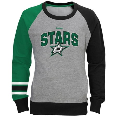 UPC 710590117391 product image for Dallas Stars Reebok Girls Youth Amethyst Fleece Crew Sweatshirt - Gray | upcitemdb.com