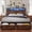 Brown, variant on Fastroby Full Bed Frame with Storage Headboard & Drawers, Farmhouse Style, No Box Spring Needed, Black