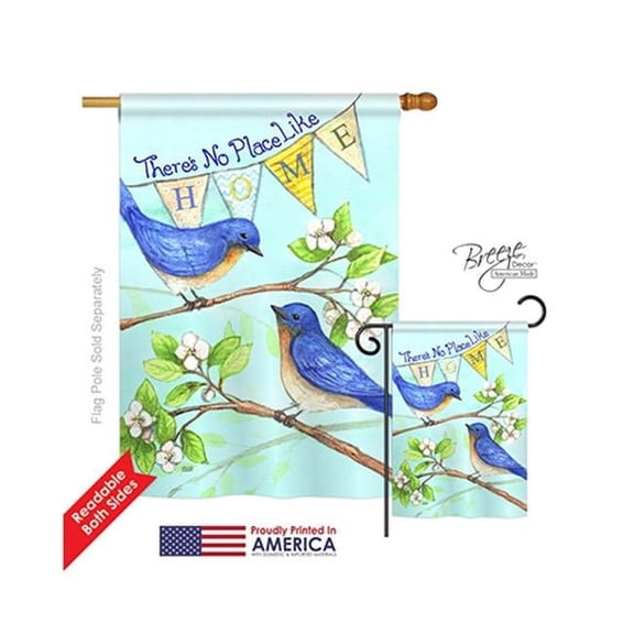 Breeze Decor 00059 Welcome Like Home 2-Sided Vertical Impression House Flag - 28 x 40 in.