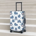 thumbnail image 4 of Cauagu Cute Hippos Print Travel Luggage Cover,Travel Dust-proof Suitcase Cover Softside Suitcase Protector for 18-32inch,Not Included Suitcase, 4 of 8