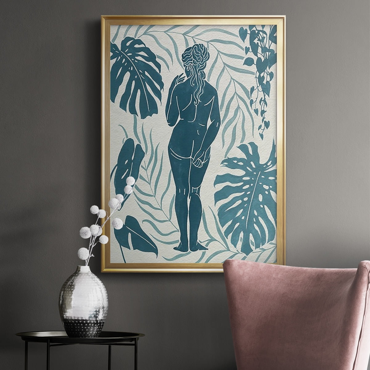 Moon Gazer III Premium Framed Print, in Gold, Black, or Silver - Ready to Hang