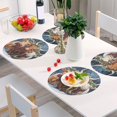 thumbnail image 6 of Ryvnso Highland Cattle Round Plate Mats Dining Table Placemat Set of 4 for Holiday Decoration, 6 of 7