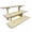 Natural, variant on 3-Tier Straight Retail Table Display Stand with Shelves for Products | 3 Step Straight Display Rack for Counter Top, Craft Shows, Farmers Market, Trade Shows, Pop ups, Soap Display, Candles (Ebony)