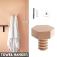 thumbnail image 3 of Hemobllo Wood Wall Hooks Khaki Screw Mounted Nordic Coat Hat Towel Rack for Home, 3 of 8