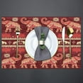thumbnail image 3 of Art Elephants Placemats Set of 6 Rectangle Table Mats Washable Heat-Resistant Place Mat for Kitchen Dining Table Decor Indoor Outdoor, 3 of 6