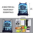 thumbnail image 2 of Naloa Halloween Trick Or Treat Drawstring Backpack String Bag Cinch Water Resistant for Gym Shopping Sport Yoga, 2 of 6
