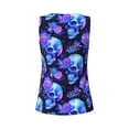 thumbnail image 5 of Lsque cool crystal Skull flower Printed Workout Tank Tops for Women, Athletic Sports Tank Tops, Compression Sleeveless Dry Fit Shirts,Sleeveless Yoga Shirt-Large, 5 of 9