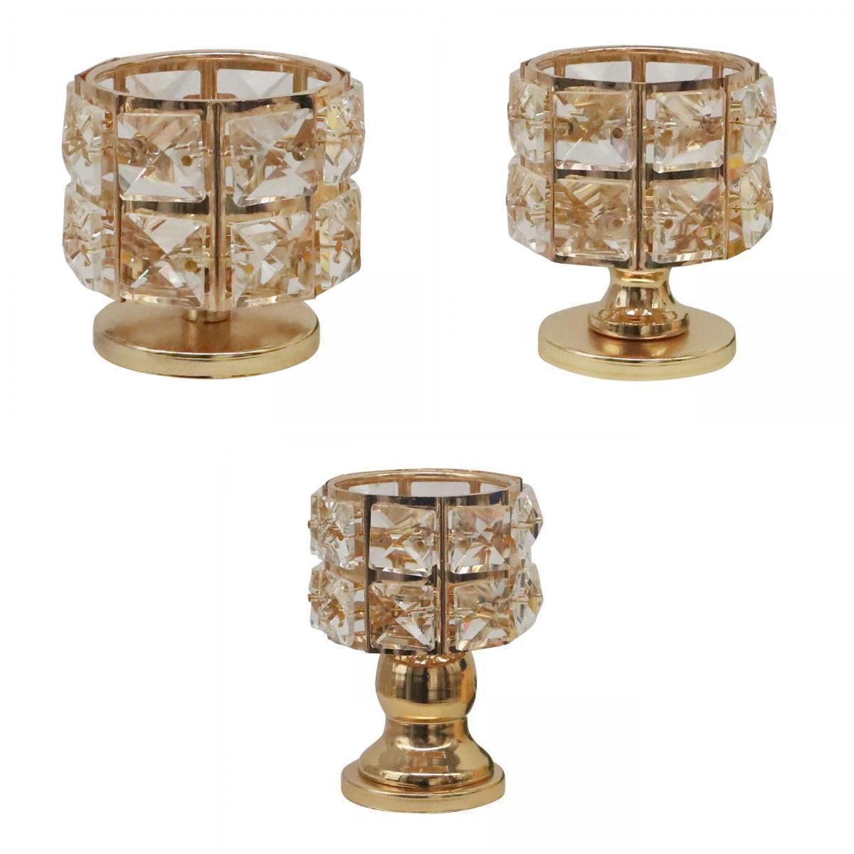 Crystal Metal Table Tealight Votive Candle Holder Wedding Centerpieces-VARIOUS 