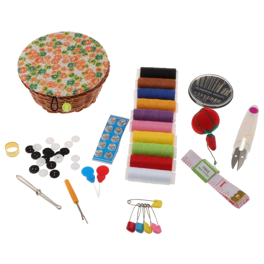 Pratical And Portable Round Mini Sewing Basket For Daily Used