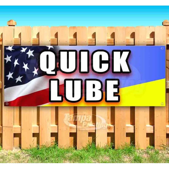 Quick Lube 13 oz Vinyl Banner With Metal Grommets