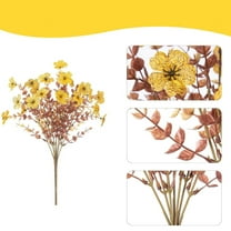 Artificial Fall Flowers, Realistic Silk Bouquet for Home Decoration, Thanksgiving Halloween Christmas Wedding Party Garden Decor, No Maintenance, Reusable Flower Simulation Plant