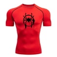 thumbnail image 4 of Camiseta de compresión para hombre, camiseta de manga corta para gimnasio, culturismo, fitness, camisetas deportivas de secado rápido para hombre, camisetas deportivas para correr, ropa deportiva para, 4 of 5
