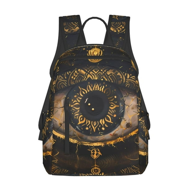 Easygdp Mystical Golden Eye para Easygdp Yak - Mochila Casual Ligera y Resistente para Viaje y Senderismo para Hombres y Mujeres