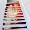 thumbnail image 1 of SZTXJ 13 pcs Christmas Stair Stickers, Self Adhesive PVC Christmas Tree Murals Christmas Tree Home Decor 39.3"w x 7"h(D), 1 of 2