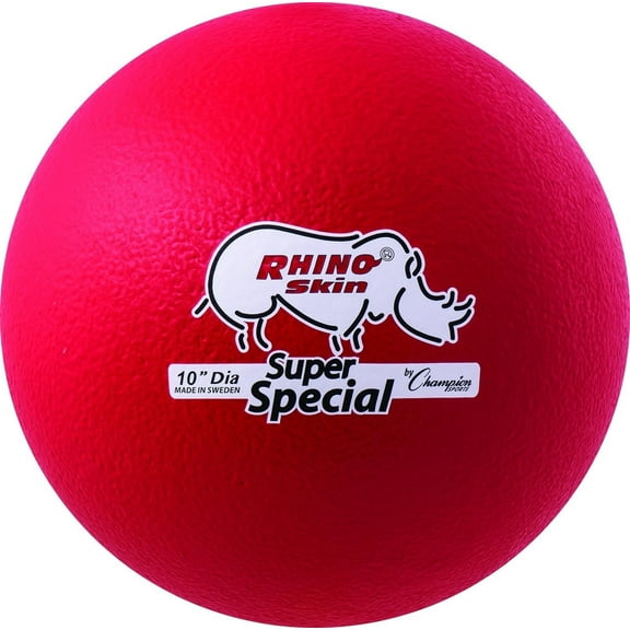 Champion Sports Super Special Rhino Skin Ball Red, 10 Inch