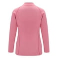 thumbnail image 2 of inhzoy Womens 2mm Thermal Neoprene Wetsuit Top Long Sleeve Zippered For Swimming Surfing Snorkeling Pink XL, 2 of 5