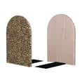 thumbnail image 2 of Lsque Leopard Print Printed Wood Bookends,Non-Skid Bookend for Shelves,Heavy Duty Support Bookends,Non-Slip Foam Pads for Office, Home, and Library,1 Pair, 2 of 8