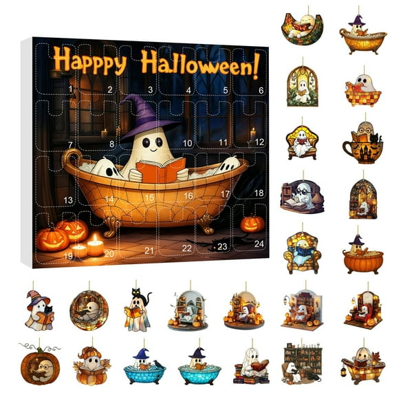 TIELUTT Pendentif 2D d'Halloween Ensemble de Compte à Rebours Pendentif d'Halloween Minuterie d'Intervalle 2D pour Entraînement Bracelet de Montre de Sable Grande Horloge de Minuterie pour Calendrier de Compte à Rebours de Garage pour Noël Horloge de Compte à Rebours de Noël Lumière