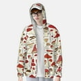 thumbnail image 4 of Kll Cartoon Mushrooms Print Men'S Women’s Upf 50+ Sun Protection Outdoor Hoodie Jacket Long Sleeve Fishing Hiking Performance Shirt- X-Large, 4 of 8