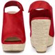 thumbnail image 2 of Plataforma Tacones Alpargata Cuñas Sandalias para Mujer rojo 35, 2 of 5