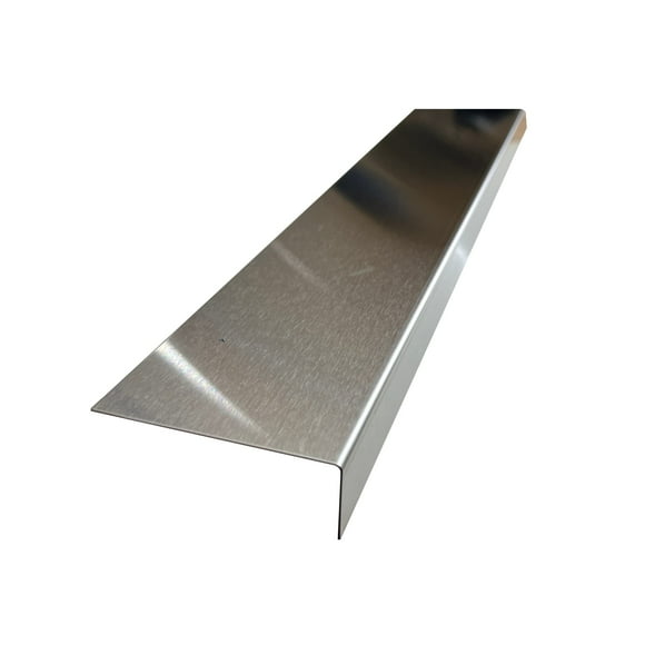 Brushed 304 Stainless Steel Universal Gap Filler Finishing Angle Trim Kit Elements (Outer Finish, 1" x 3" x 36")