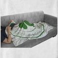 thumbnail image 6 of St. Patrick's Day Soft Flannel Fleece Blanket, Stamp Like Design Greetings for Party March 17 Lucky Shamrock Print, Cozy Plush for Indoor and Outdoor Use, 70" x 90", White and Green, by Ambesonne, 6 of 6