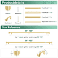 thumbnail image 3 of OLV 1" Heavy Duty Adjustable Gold Curtain Rods for Windows,Modern Decorative Drapery Rod 36-120" with Classic Finial, 3 of 7
