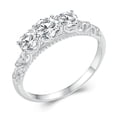 thumbnail image 4 of Oryn Jewelry Heart Shape 1.8 Ct Moissanite Engagement Ring - Classic Bridal Wedding Ring for Women - Halo Anniversary Jewelry - Proposal Gift for Daily Wear, 4 of 5