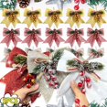 thumbnail image 2 of 5/1x Mini adorno de lazo de bayas de Navidad, corona colgante, caja de regalo, decoración en polvo, lazo con purpurina, decoración colgante para árbol de Navidad, 2 of 5