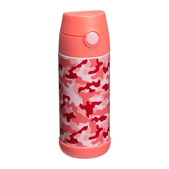 Botella de agua Snug Kids con aislamiento de acero inoxidable, 350 ml, rosa
