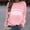 Pink, variant on Fznquz Crewneck Women Sweatshirt Fall Winter Long Sleeve Pink Pullover Tops Trendy Casual Letters Print Winter Clothes