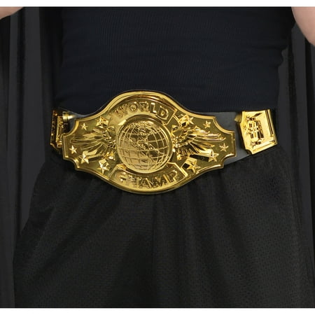 Suit Yourself Gold Championship Belt, One Size, Measures 45 Inches Long, Features Faux Leather with a Gold