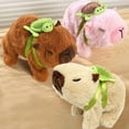 thumbnail image 4 of Simulation Electric Plush Capybara Doll Walk Make Sounds Electronic Pet Capybara Children's Toy  With Turtle bag, 4 of 9