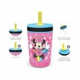 thumbnail image 5 of Zak Designs 15oz Disney Minnie Mouse Kelso Travel Straw Tumbler Plastic and Silicone with Leak-Proof Straw Valve for Kids, 2pcs Set, Minnie Mouse, 5 of 11